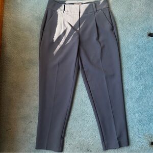 Slate Blue Pleated Highrise Dress Pants
